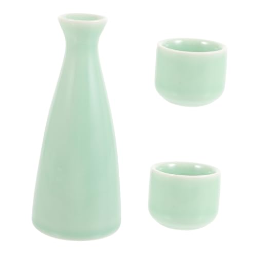 ELAYARD Japanisches Sake Set aus Keramik mit Flasche und Japanischer Stil Glatte Oberfläche Vielseitig für Sake und Andere Getränke für Besondere Anlässe und Familienfeiern von ELAYARD