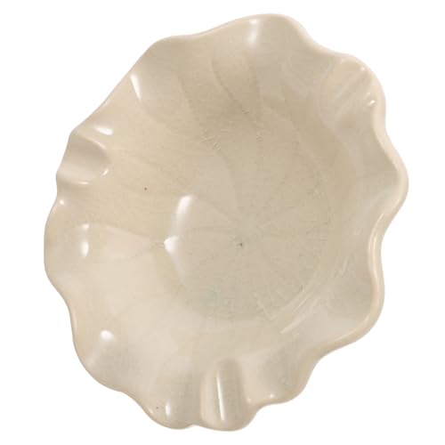 ELAYARD Keramik Aromatherapie Ölablage Tray für Ätherische Öle Aufbewahrung Schale Spa Essential Oil Flaschenständer Beige Robust Poliert Vielseitig für Zuhause Salon Badezimmer von ELAYARD