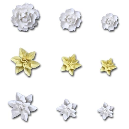 ELAYARD Keramik Blumen Wanddeko Weiß Klein Künstliche Dekorative Wandblume für Wohnzimmer Schlafzimmer Büro Stilvolle Wandkunst Einfach Aufzuhängen Ästhetische Wanddekoration ELAYARD Keramik Blumen Wanddeko Weiß Klein Künstliche Dekorative Wandblume für Wohnzimmer Schlafzimmer Büro Stilvolle Wandkunst Einfach Aufzuhängen Ästhetische Wanddekoration von ELAYARD