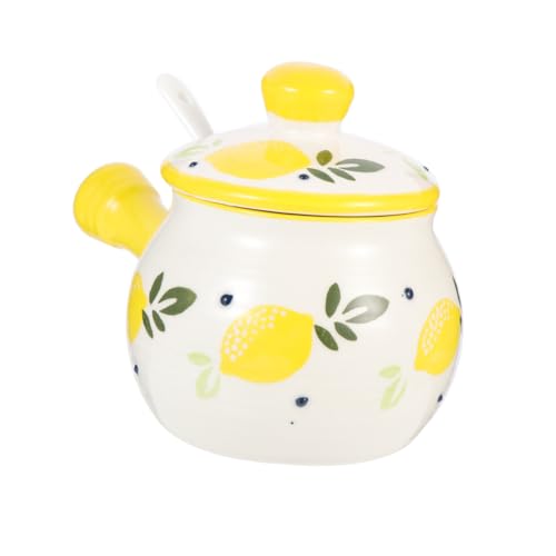 ELAYARD Keramik Gewürzdose mit Deckel und Griff Tragbarer Salz Zuckerbehälter Hitzebeständig und Platzsparend für Gewürze Salz Süßigkeiten und Küchenaufbewahrung ELAYARD Keramik Gewürzdose mit Deckel und Griff Tragbarer Salz Zuckerbehälter Hitzebeständig und Platzsparend für Gewürze Salz Süßigkeiten und Küchenaufbewahrung von ELAYARD