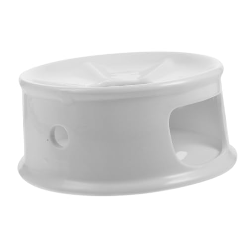 ELAYARD Keramik Teekannen Heizständer Retro Teewärmer mit Porzellan Stövchen Mehrzweck Kannenwärmer für Tee und Kaffee Stilvolles Design Gleichmäßige Wärmeisolierung für Romantische von ELAYARD