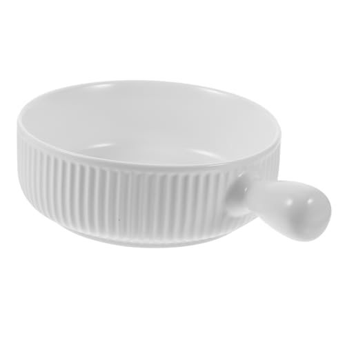 ELAYARD Keramik schüssel mit Anti scald Griff Rutschfeste Backform für Mikrowelle und Ofen Multifunktionale Stapelbare Backschale für Heiße und Kalte Speisen für Küche und Gastronomie von ELAYARD