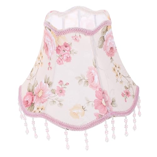 ELAYARD Kleiner Vintage Lampenschirm Fassung Stoff Lampenschirm Transparent Für Wand und Tischlampen Schlafzimmer Wohnzimmer Hotel von ELAYARD