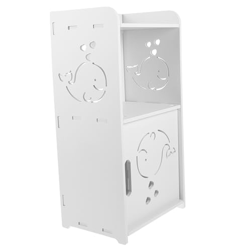 ELAYARD Kompakter Beistelltisch aus Holz mit Offener Ablage Moderner Nachttisch für Schlafzimmer Praktischer Kleiner Nachtschrank für Lampen und Bücher für Kleine Räume und Apartments von ELAYARD