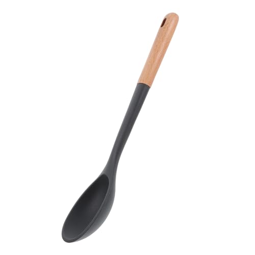 ELAYARD Küchen Silikon Mischlöffel mit Holzgriff Hitzebeständiger Antihaft Kochlöffel für Vielseitige Anwendungen zum Braten und Servieren der Küche von ELAYARD