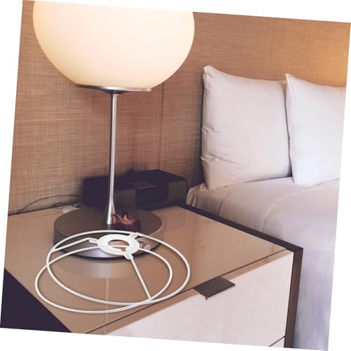 ELAYARD Lampenfassung Metall DIY Lampenschirmrahmen Trommel Vintage Drahtgestell für Steh Kristallleuchten Einfache Montage Vielseitig für Wohnzimmer und Restaurantbeleuchtung von ELAYARD