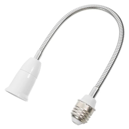 ELAYARD Lampenfassungsadapter mit Flexiblem Verlängerungsarm Drehbarer Lampensockel Robust und Vielseitig Geeignet für Deckenleuchten Innen und Außen LED glühbirnen Kompatibel von ELAYARD