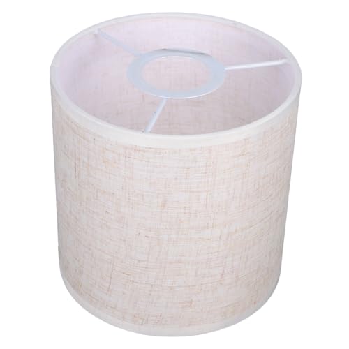 ELAYARD Lampenschirm Ø15cm Beige Langlebiger Deckenlampenschirm für Pendelleuchte und Wandleuchte Schützender Stoff Lampenschirm für Schlafzimmer Wohnzimmer Einfache Montage von ELAYARD