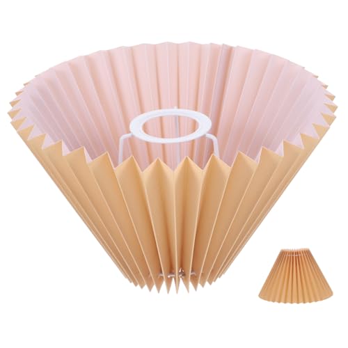 ELAYARD Lampenschirm Plissee Farbton Stofflampenschirm für Nachttisch Stehlampe Wohnzimmer Schlafzimmer Dekorative Lichtabdeckung Einfach zu Montieren Langlebig von ELAYARD