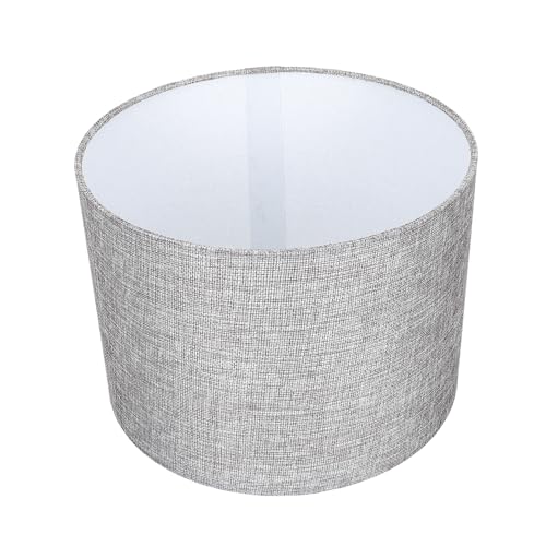 ELAYARD Lampenschirm aus Leinenstoff Grauer Tischlampenschirm Stabiler Lampenschirm für Nachttisch Wohnzimmer Schlafzimmer Dekorative Lampenabdeckung von ELAYARD