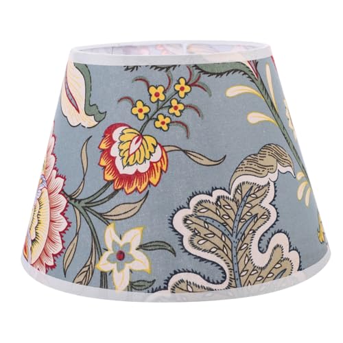 ELAYARD Lampenschirm aus Stoff mit Floralem Muster Dekorativer Lampenschirm für Tischlampe Nachttischlampe und Wohnzimmerbeleuchtung Einfach zu Montieren Langlebig und Elegant von ELAYARD