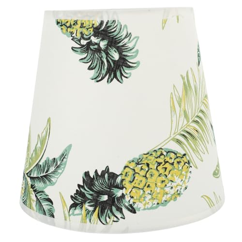 ELAYARD Lampenschirm mit Ananas motiv Dekorativer Tischlampenschirm aus Stoff Öffnung Passend für Nachttisch Wohnzimmerlampen Rustikaler Gemütlicher Beleuchtungsschirm von ELAYARD
