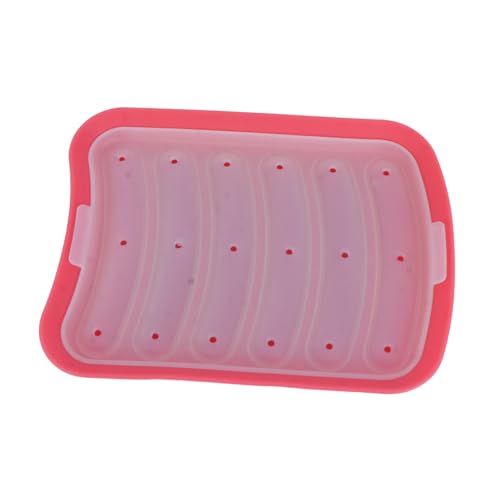 ELAYARD Lebensmittelechte Silikon Wurstform mit Deckel Wiederverwendbar Handgemachte Hot Dog Form für DIY Würste Backofenfest Glatt für Einfache Reinigung Vielseitig für Süßspeisen von ELAYARD