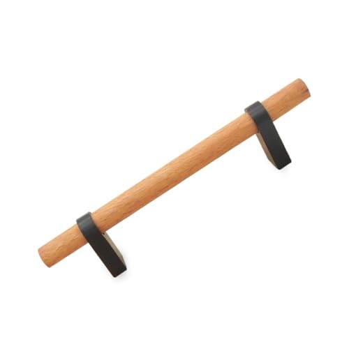 ELAYARD Massiver Holzgriff Lochabstand Langlebiger Schrank Schubladengriff aus Holz und Zinklegierung Modernes Schlichtes Design für Möbel Kommode Kleiderschrank Einfache Montage von ELAYARD