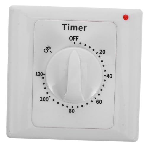 ELAYARD Mechanische Zeitschaltuhr Wandtimer Minuten Countdown Timer Schalter für Steckdosen Badezimmer Lüfter Schaltuhr Abs Timer für Innenbereich Einfache Bedienung Langlebig von ELAYARD