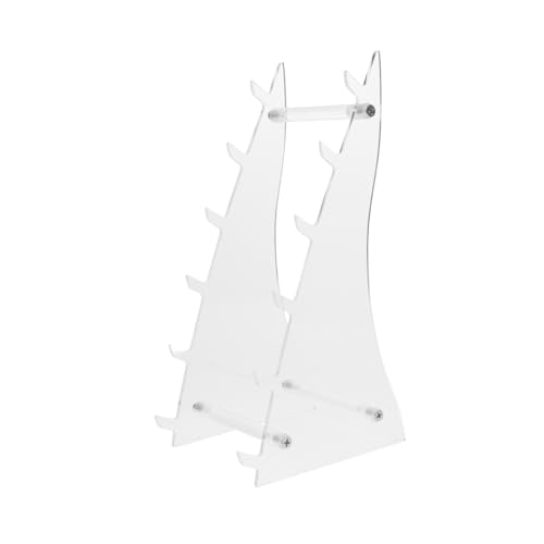 ELAYARD Messerhalter Transparent Universeller Küchen Organizer Stabiles Aufbewahrungsregal für Schneidwerkzeuge Platzsparend Rutschfest Stilvolles Design für Arbeitsplatte von ELAYARD