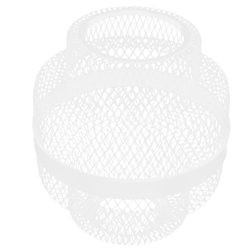 ELAYARD Metall Lampenschirm Hängelampe Vintage Design Hohlgeflecht Deckenleuchte Ersatz Lampenschirm für Esszimmer Garten Bar Höhe Weiß von ELAYARD
