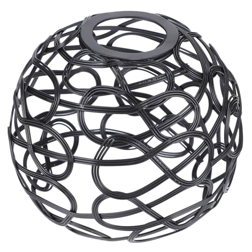 ELAYARD Metall Lampenschirm Hohler Draht Lampenabdeckung Schwarz Für Tisch Hängelampen Stabile Struktur Leichtgewicht Ersatz Lampenschirm Für Wohn Arbeitszimmer von ELAYARD