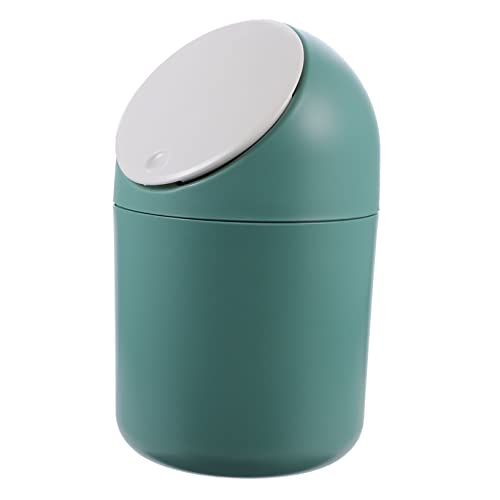 ELAYARD Mini Mülleimer mit Deckel Kompakter Desktop Abfalleimer aus Robustem PP Platzsparend Hygienisch für Büro Küche Bad und Schlafzimmer Praktischer Kleiner Papierkorb für Schreibtisch von ELAYARD