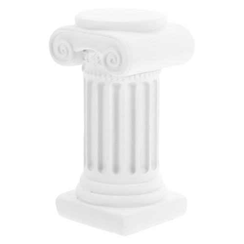 ELAYARD Mini Römische Säule aus Stabilem Harz Weißes Klassisches Design Vielseitig als Tischdeko Foto Requisite und Miniatur für Hochzeiten und Puppenhäuser Geeignet von ELAYARD