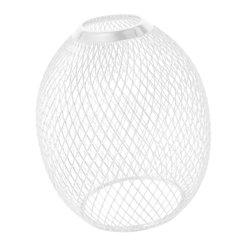 ELAYARD Moderner Lampenschirm Trommelform Hohl Lampenabdeckung Weiß Lichtkörbchen Stilvoll Für Schlafzimmer Wohnzimmer Esszimmer von ELAYARD