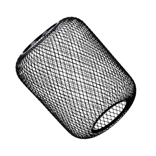 ELAYARD Moderner Metall Mesh Lampenschirm Schwarz Pulverbeschichtet Hängelampe Lampenabdeckung Einfach Installierbar Dekorative Beleuchtung Wohnzimmer Schlafzimmer von ELAYARD