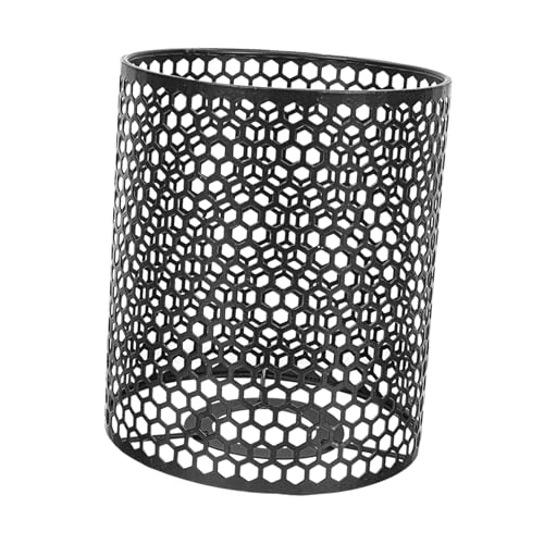 ELAYARD Moderner Schwarzer Lampenschirm aus Eisen Filigranes Geflecht Robuste Deckenleuchte Vintage Kronleuchter abdeckung Stilvolle Wohnzimmer Schlafzimmer deko Einfach zu Montieren von ELAYARD