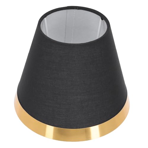 ELAYARD Moderner Schwarzer Stoff Lampenschirm Wandlampe Leichter Langlebiger Schutzschirm Blendfreies Design für Wohnzimmer Schlafzimmer Dekoratives Beleuchtungszubehör Einfache Montage von ELAYARD