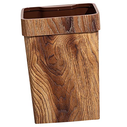 ELAYARD Mülleimer mit Holzoptik Retro Abfalleimer für Küche Bad Wohnzimmer Praktischer Leicht zu Reinigender Stilvoller Müllbehälter für ELAYARD Mülleimer mit Holzoptik Retro Abfalleimer für Küche Bad Wohnzimmer Praktischer Leicht zu Reinigender Stilvoller Müllbehälter für von ELAYARD