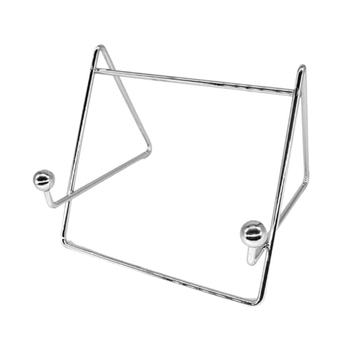 ELAYARD Multifunktionaler Metall Display Ständer Silber für Tablet und Bücher Eleganter Leseständer und Tellerhalter Stabiler Desktop Aufsteller für Fotos Rezepte Kunstwerke und von ELAYARD