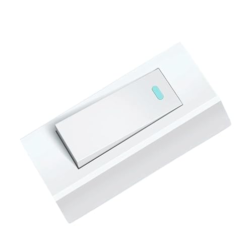 ELAYARD Multifunktionaler Mini wandschalter Drucktaster LED Lichtschalter für Haushalt Einfache Installation Langlebig und Vielseitig für Diverse Lampen Geeignet Weiß von ELAYARD