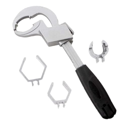 ELAYARD Multifunktionaler Verstellbarer Rohrschlüssel aus Robustem Material mit Kurzem Griff Rutschfester Griff für Waschbecken Wasserhahn und Sanitärinstallationen Praktisches von ELAYARD