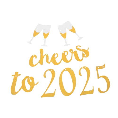 ELAYARD Neujahrsbanner Cheers To aus Hochwertigem Funkelndem Flexible Partydekoration für Innen und Außen Wiederverwendbar Eleganter Fotohintergrund für Silvester und Neujahrsfeiern ELAYARD Neujahrsbanner Cheers To aus Hochwertigem Funkelndem Flexible Partydekoration für Innen und Außen Wiederverwendbar Eleganter Fotohintergrund für Silvester und Neujahrsfeiern von ELAYARD