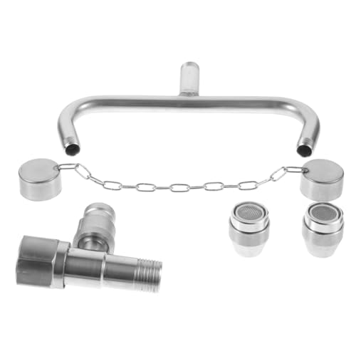 ELAYARD Notfall Augendusche Waschbecken Aufsatz aus Edelstahl Einfache Montage Stabile Augenspülstation für Sofortige Augenreinigung Kompatibel mit Standard Wasserhähnen Langlebig und von ELAYARD