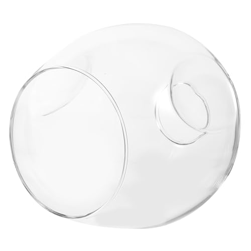 ELAYARD Ovaler Glas Lampenschirm Transparent Handgeblasenes Pendelleuchten Ersatzglas Eleganter Lampenabdeckungskörper Langlebiger Leuchtenschirm für Wohn und Arbeitsräume von ELAYARD