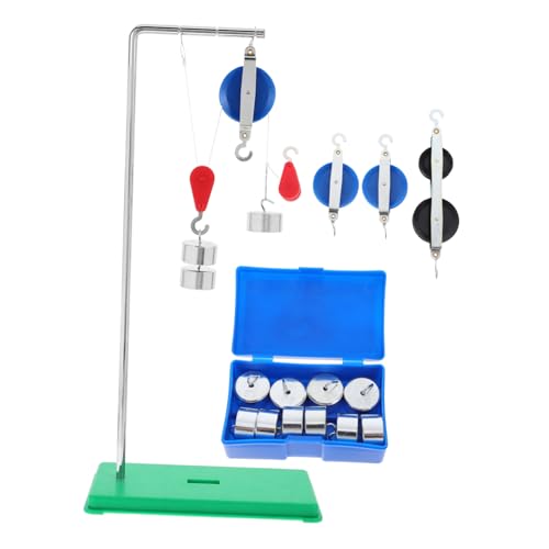 ELAYARD Physik Experiment Flaschenzug Set mit Halterung Ständer Riemenscheiben Haken Gewichte Leicht Bedienbar für Unterricht Labor Wissenschaftliches Lehrmaterial ELAYARD Physik Experiment Flaschenzug Set mit Halterung Ständer Riemenscheiben Haken Gewichte Leicht Bedienbar für Unterricht Labor Wissenschaftliches Lehrmaterial von ELAYARD