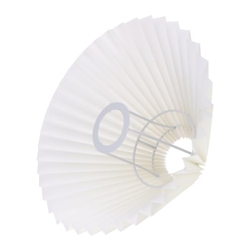 ELAYARD Plissee Lampenschirm Beige Lichtschutz für Steh und Tischlampen Kreative DIY Abdeckung Weich Streuendes Licht Einfach zu Montieren Geeignet für Schlafzimmer und Wohnzimmer von ELAYARD