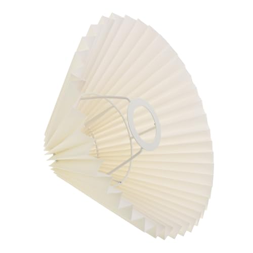 ELAYARD Plissee Stoff Lampenschirm Beige Lampenabdeckung Wandlampe Deckenleuchte Wohnzimmer Dekor Zubehör Langlebig Stilvoll Dekorativ von ELAYARD