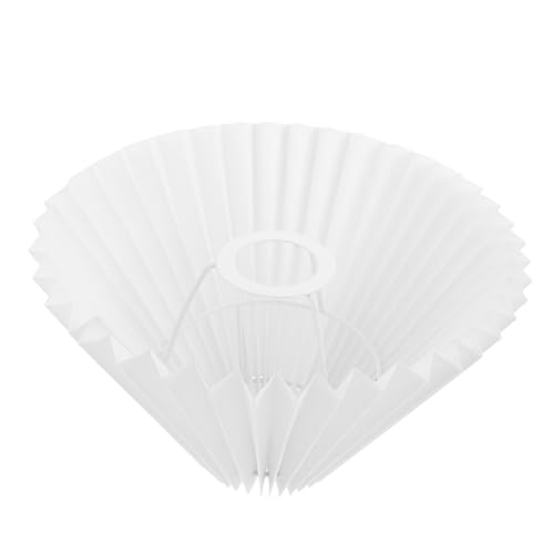 ELAYARD Plissierter Lampenschirm aus Langlebigem Stoff Weißer Lampenschirm Zubehör für Stehlampe Schlafzimmer Wohnzimmer Büro Dekorativer Lichtschutz Elegant und Robust von ELAYARD