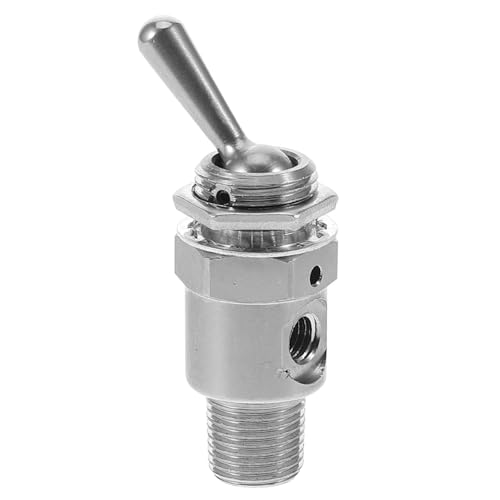 ELAYARD Pneumatischer Kippschalter aus Stahl Langlebig Präzise Steuerung Mechanischer Luftdruckschalter Vielseitig Einsetzbar für Pneumatiksysteme von ELAYARD