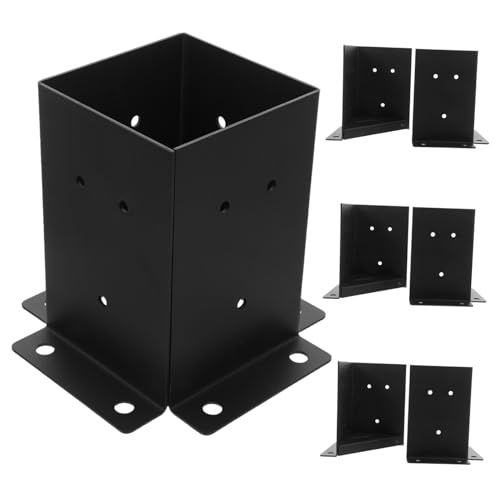 ELAYARD Post Sockel Robuster Carbonstahl Pfostenanker Halterung für Pergola Briefkasten Holzgeländer und Außenbereiche Wetterfest Vielseitig Einsetzbar Langlebige Stützstruktur von ELAYARD