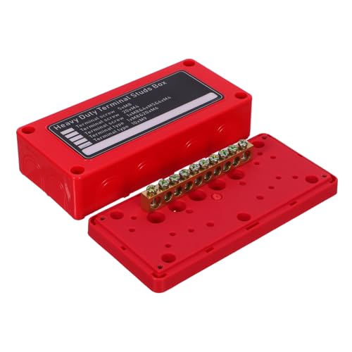ELAYARD Power Distribution Block mit Abdeckung Fach Verteilerbox für Stromverteilung Wetterfest und Stoßsicher Robuste Bus Bar für Wohnmobil Auto und Boot Effizientes Kabelmanagement von ELAYARD