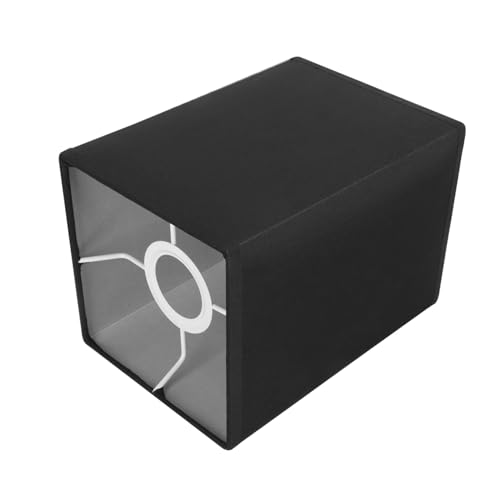 ELAYARD Quadratischer Lampenschirm aus Schwarzem Ersatzschirm für Nachttisch Tischlampen Einfache Installation Dekoratives Accessoire für Warmes Diffuses Licht im Wohnraum von ELAYARD