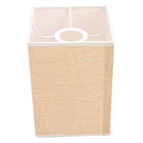 ELAYARD Quadratischer Stoff lampenschirm Vintage Stil Jute Lampenabdeckung für Tisch Stehlampen Geeignet für Schlafzimmer Wohnzimmer Hotel Einfach zu Montieren und Robust von ELAYARD