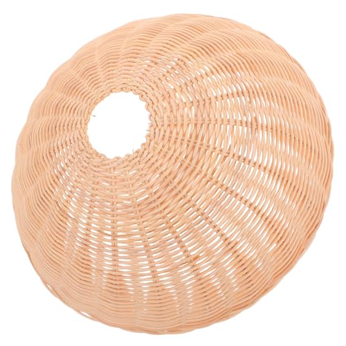 ELAYARD Rattan Lampenschirm Handgewebt Hängelampen Abdeckung für Wohnzimmer Schlafzimmer Hotel Restaurant Natürliche Deckenleuchte mit Warmem Lichtschein von ELAYARD