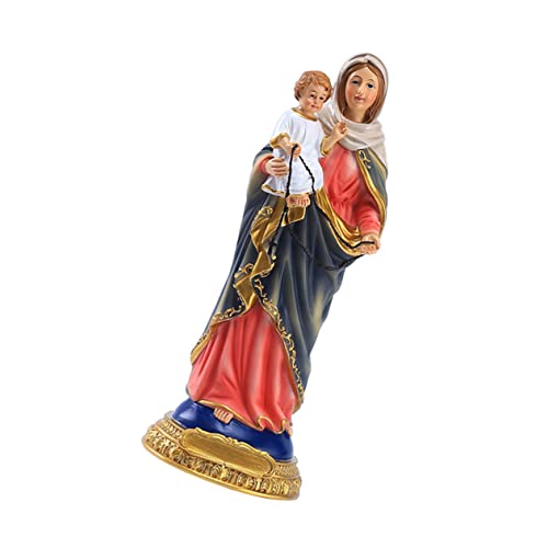 ELAYARD Religiöse Statue aus Hochwertigem Resin Handliche Katholische mit Jesusfigur Klassische Kirchen Dekoration für Tisch und Regal Ornament Detailreiche Nachbildung von ELAYARD