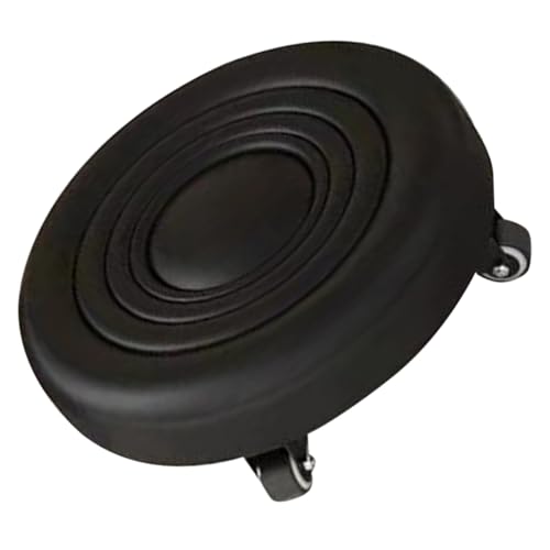 ELAYARD Rollhocker Pu ledersitz Drehbar Fußstütze Fußhocker Klein Flexibel Belastbar Geräuschlos für Küche Wohnzimmer Büro Zuhause von ELAYARD