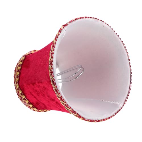 ELAYARD Roter Stoff Lampenschirm zum Aufstecken Dekorativer Lampenschirm für Wohn Schlafzimmer Praktisches Wohnaccessoire als Geschenk von ELAYARD