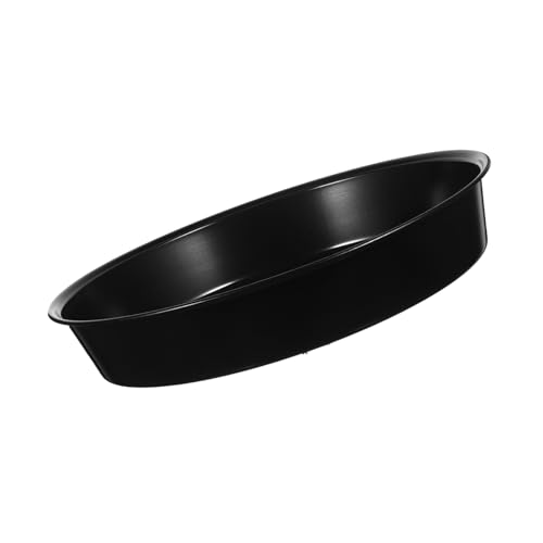 ELAYARD Runde Carbonstahl Backform mit Premium Antihaftbeschichtung Kratzfestes Pizzablech und Vielseitige Backplatte für Pizza Kuchen Brot Langlebig Rostfrei für Restaurant und Haushalt von ELAYARD