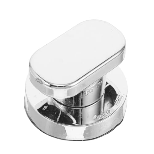 ELAYARD Runder Badezimmergriff Selbstklebend Fester Sitz Vielseitig für Schrank Duschglastüren Ergonomisch Einfache Befestigung Modernes Design in Silber von ELAYARD